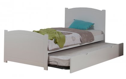 Image Pack 3 pices Lit Gigogne Sommier Matelas Florence 90x190 Couleur Blanc